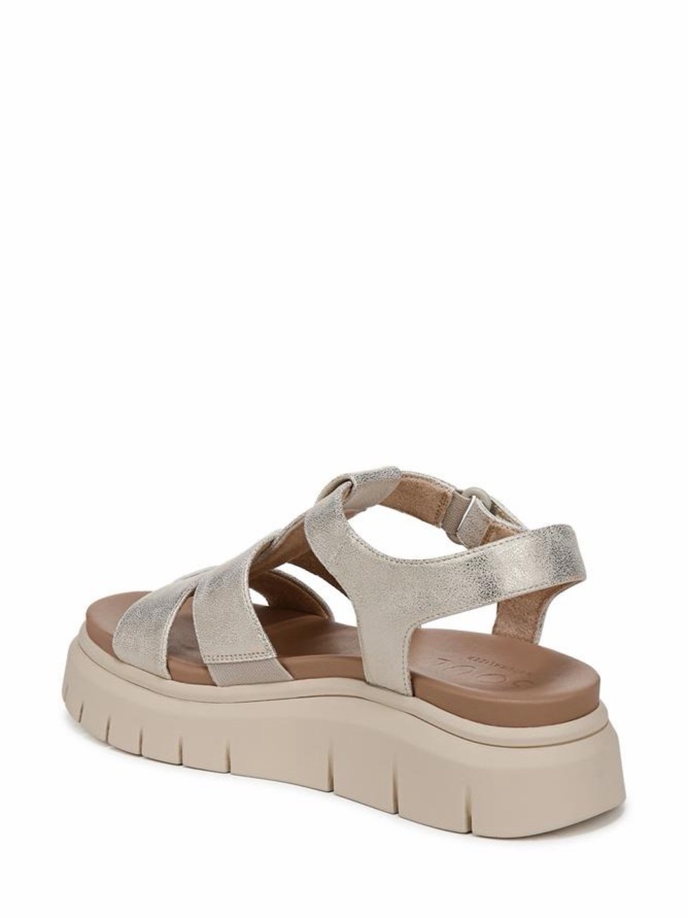 SOUL Naturalizer Gold faux leather Pippa Platform Sandal NWT - Picture 2 of 8